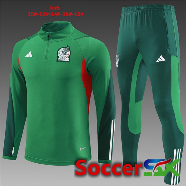Mexico Kids Training Tracksuit Suit Green 2023/2024