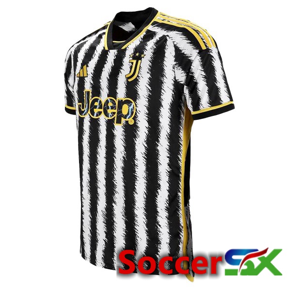 Juventus Soccer Jersey Home Black White 2023/2024