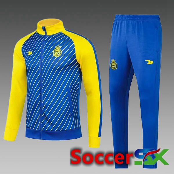 Al-Nassr FC Kids Training Jacket Suit Blue Yellow 2023/2024