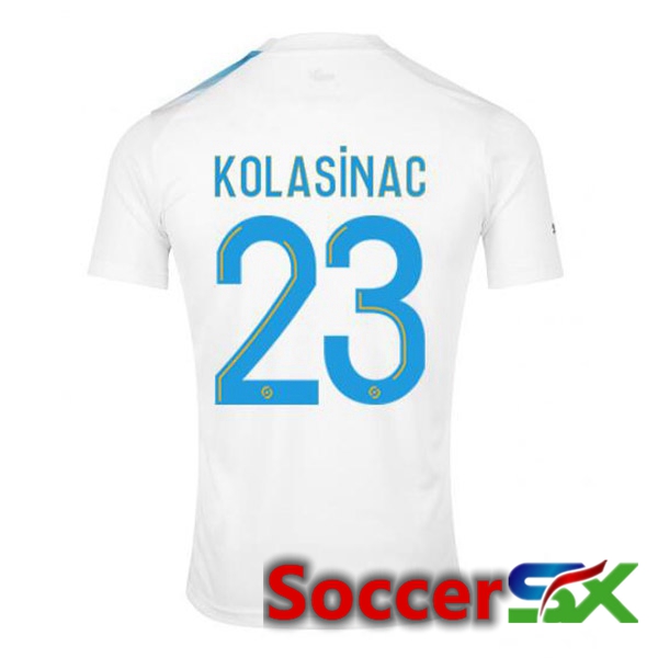Marseille OM (KOLASINAC 23) Soccer Jersey 30th Anniversary Edition White Blue 2022/2023