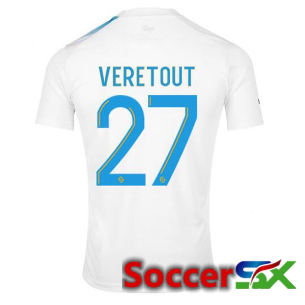Marseille OM (VERETOUT 27) Soccer Jersey 30th Anniversary Edition White Blue 2022/2023