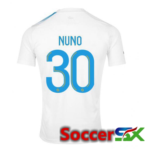 Marseille OM (NUNO 30) Soccer Jersey 30th Anniversary Edition White Blue 2022/2023