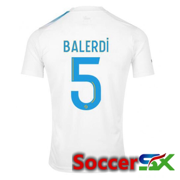 Marseille OM (BALERDI 5) Soccer Jersey 30th Anniversary Edition White Blue 2022/2023