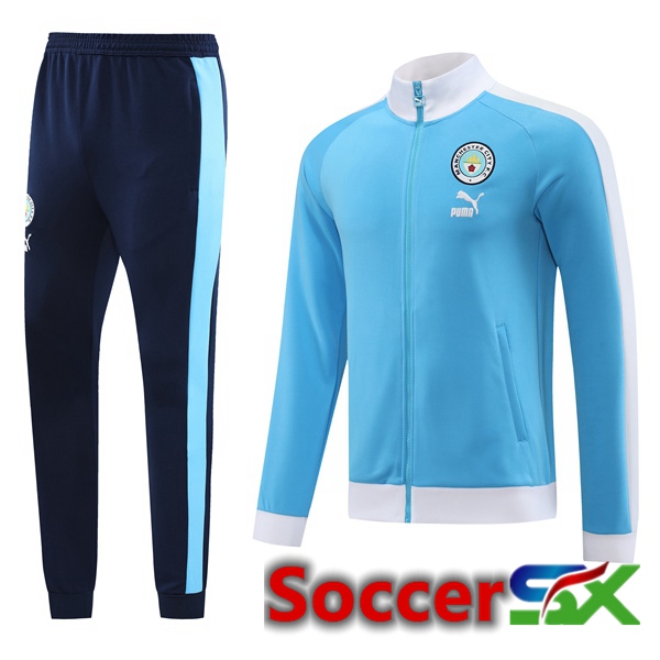 Manchester City Training Jacket Suit Blue 2023/2024