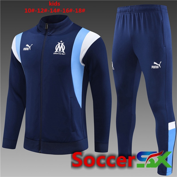 Marseille OM Kids Training Jacket Suit Royal Blue 2023/2024