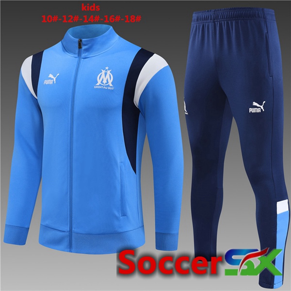 Marseille OM Kids Training Jacket Suit Blue 2023/2024