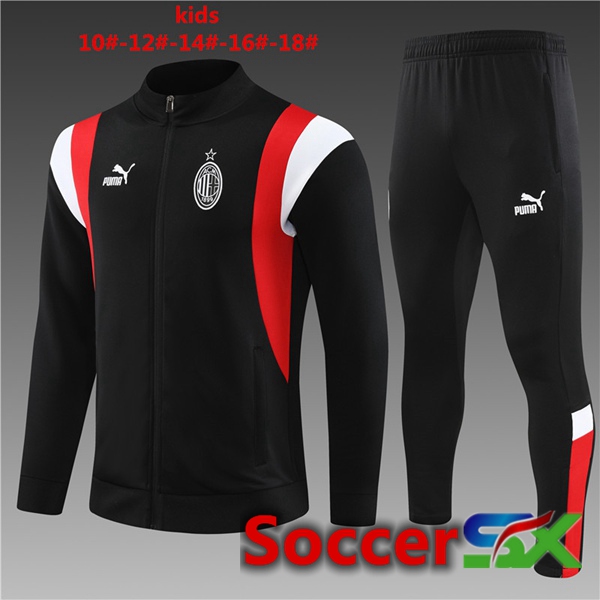 AC Milan Kids Training Jacket Suit Black 2023/2024