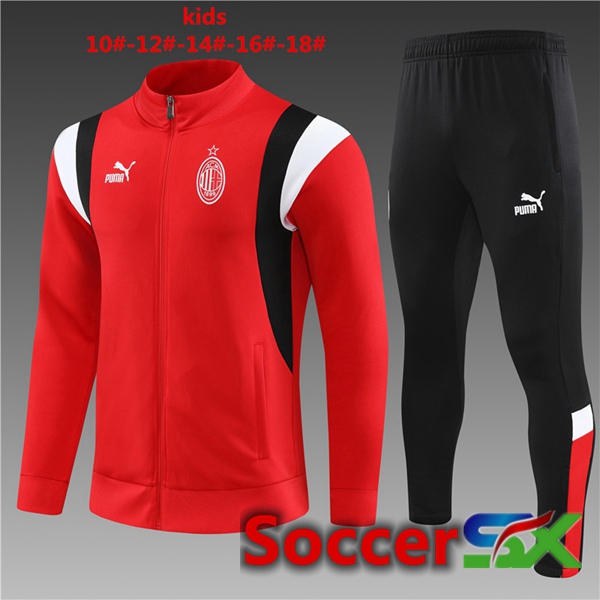 AC Milan Kids Training Jacket Suit Red 2023/2024