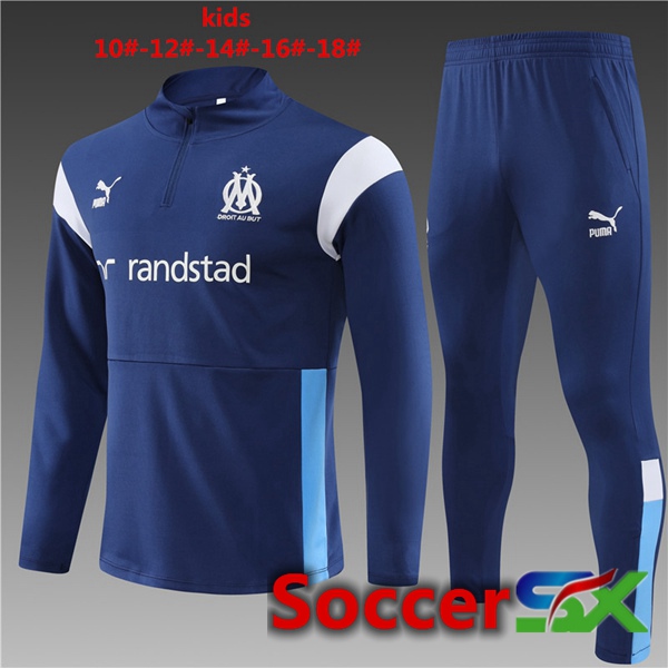 Marseille OM Kids Training Tracksuit Suit Royal Blue 2023/2024