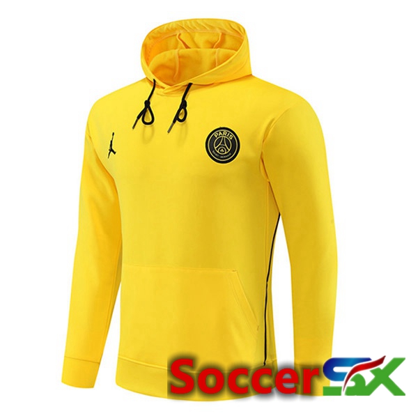 JORDAN Paris PSG Training Sweatshirt Hoodie Yellow 2023/2024
