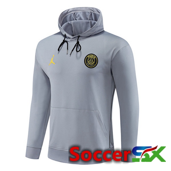 JORDAN Paris PSG Training Sweatshirt Hoodie Grey 2023/2024