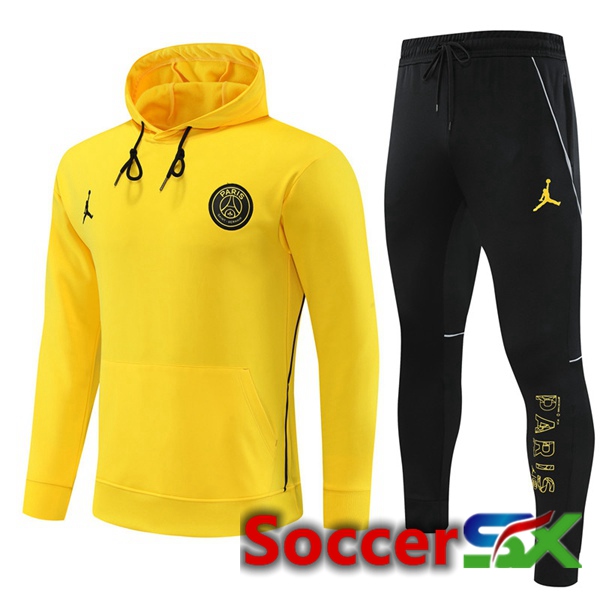 JORDAN Paris PSG Training Tracksuit Hoodie Yellow 2023/2024