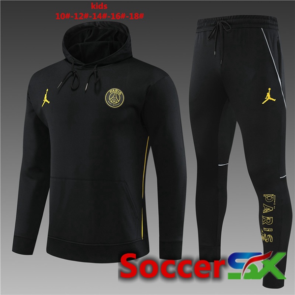 JORDAN Paris PSG Kids Training Tracksuit Hoodie Black 2023/2024