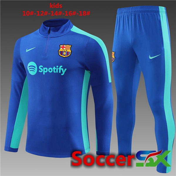 FC Barcelona Kids Training Tracksuit Suit Blue 2023/2024