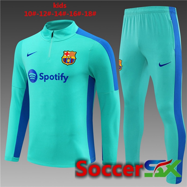 FC Barcelona Kids Training Tracksuit Suit Cyan 2023/2024