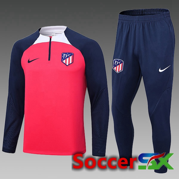 Atletico Madrid Kids Training Tracksuit Suit Red 2023/2024