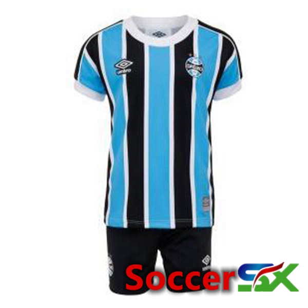 Gremio Kids Soccer Jersey Home Black Blue 2023/2024