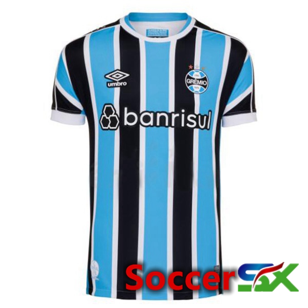 Gremio Soccer Jersey Home Black Blue 2023/2024