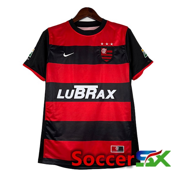 Flamengo Retro Soccer Jersey Home Red Black 2000-2001
