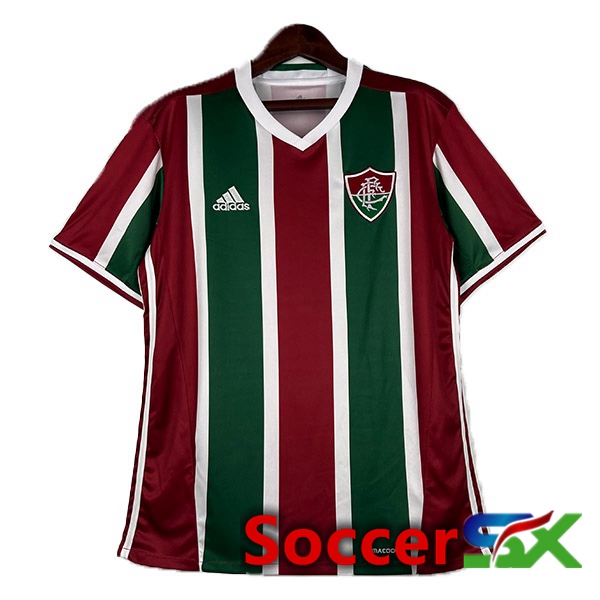 Fluminense Retro Soccer Jersey Home Red Green 2016-2017