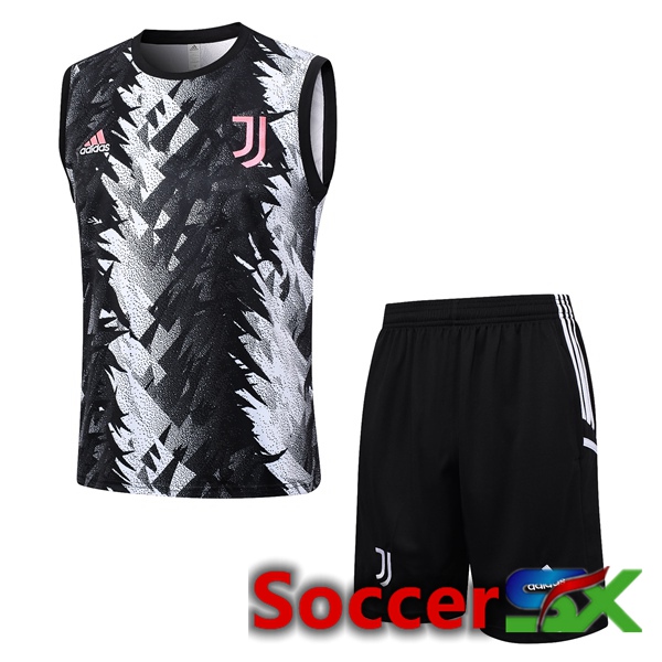 Juventus Soccer Vest + Shorts Black White 2023/2024