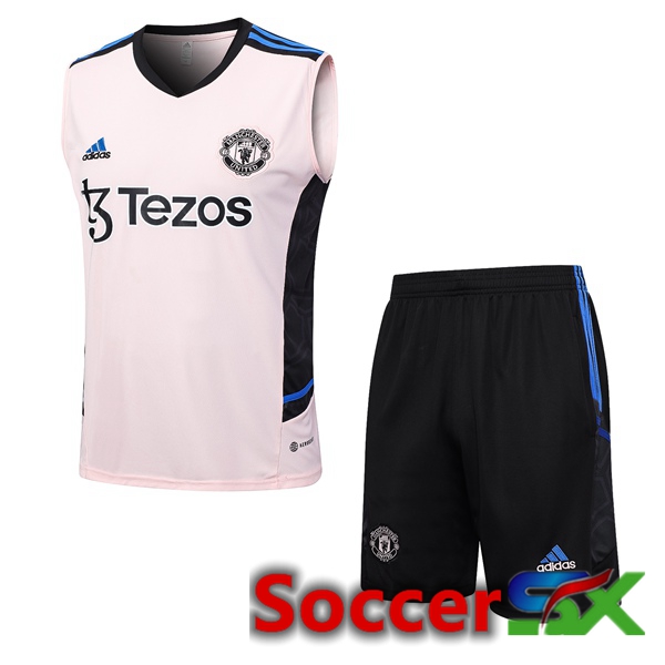 Manchester United Soccer Vest + Shorts Pink 2023/2024