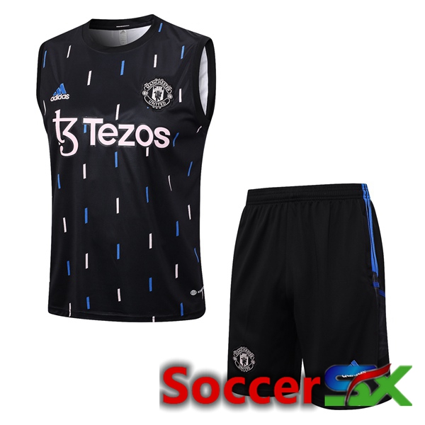 Manchester United Soccer Vest + Shorts Black 2023/2024