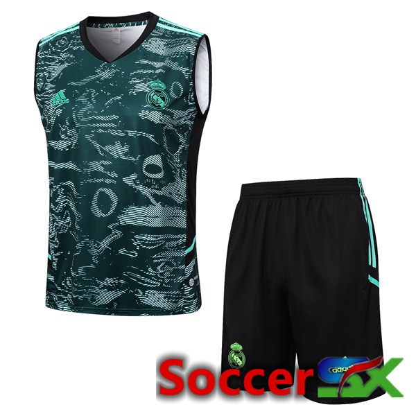 Real Madrid Soccer Vest + Shorts Green 2023/2024