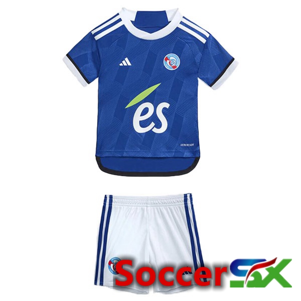 RC Strasbourg Alsace Kids Soccer Jersey Home Blue 2023/2024