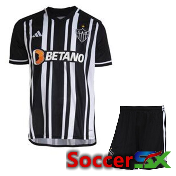 Atletico Mineiro Kids Soccer Jersey Home Black White 2023/2024
