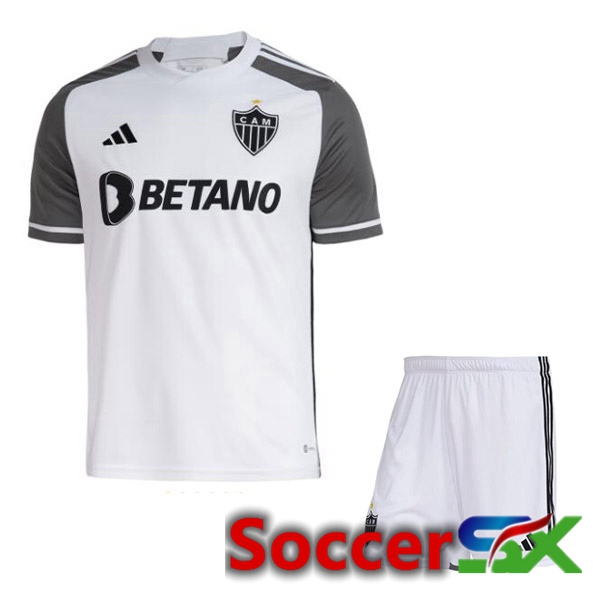 Atletico Mineiro Kids Soccer Jersey Away White Grey 2023/2024