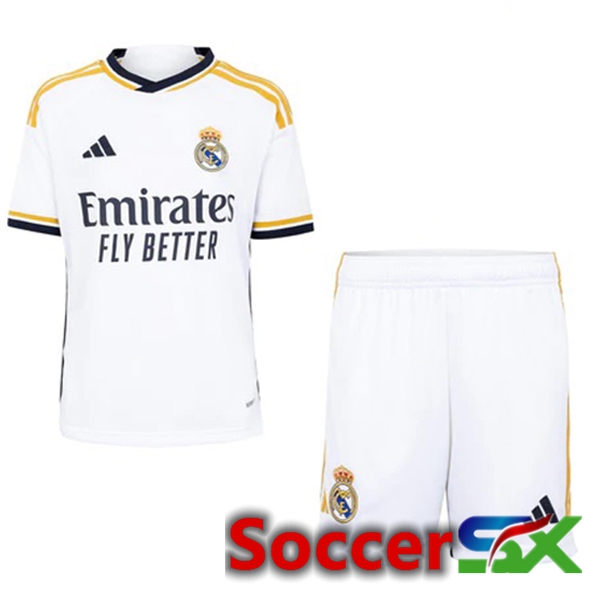 Real Madrid Kids Soccer Jersey Home White 2023/2024