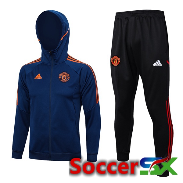 Manchester United Training Tracksuit Hoodie Blue 2023/2024