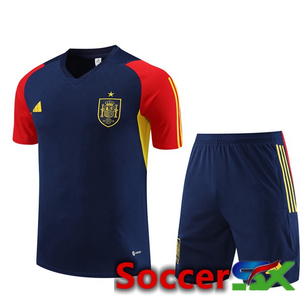 Spain Training T Shirt + Shorts Royal Bluee 2023/2024