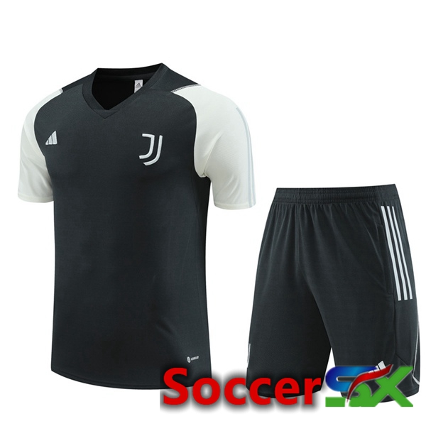 Juventus Training T Shirt + Shorts Grey 2023/2024