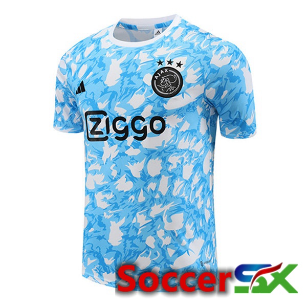 AFC Ajax Training T Shirt Blue White 2023/2024
