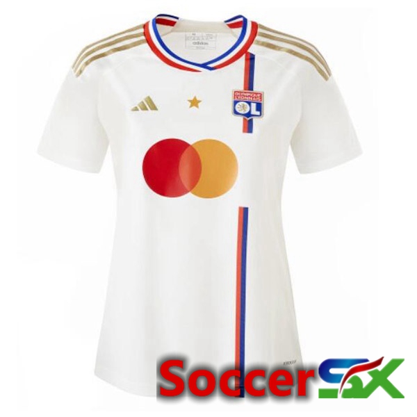 Lyon OL Womens Soccer Jersey Home White 2023/2024