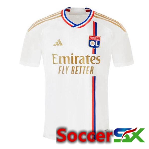 Lyon OL Soccer Jersey Home White 2023/2024