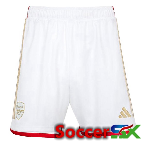 Arsenal Soccer Shorts Home White 2023/2024