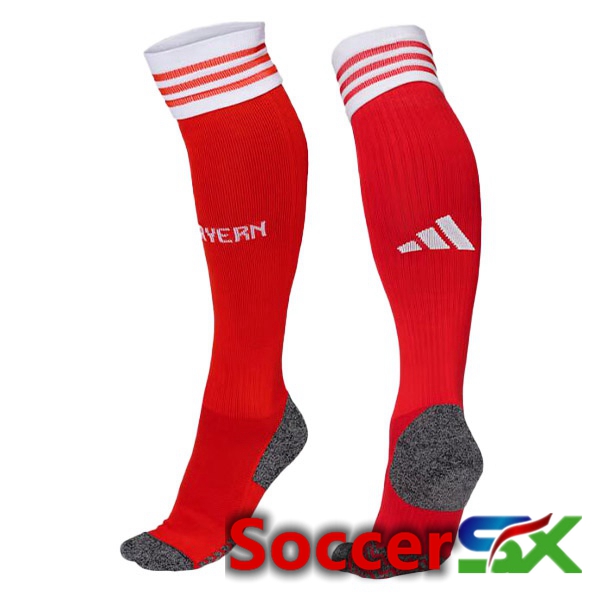 Bayern Munich Soccer Socks Home Red 2023/2024