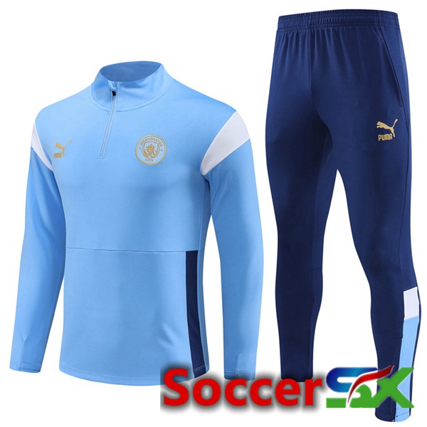 Manchester City Training Tracksuit Suit Blue 2023/2024