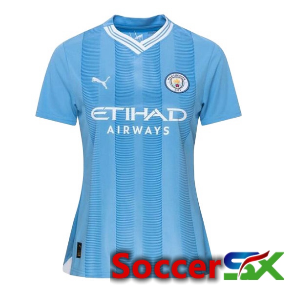 Manchester City Womens Soccer Jersey Home Blue 2023/2024