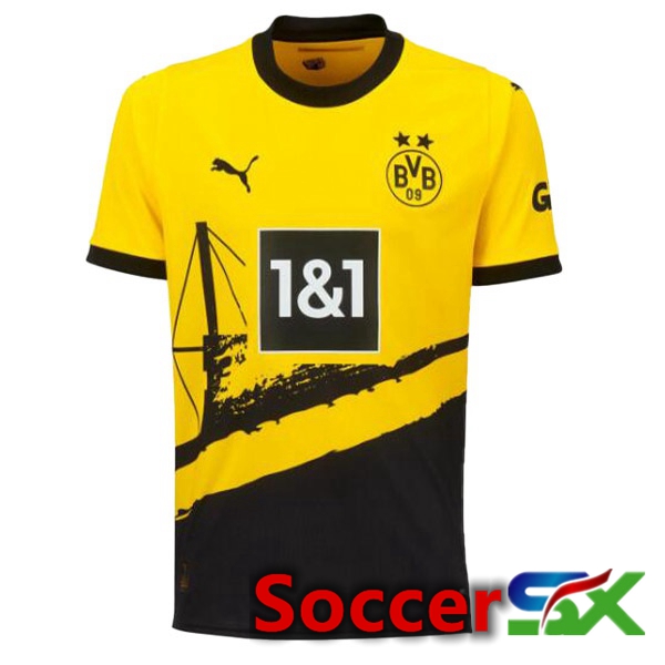 Dortmund BVB Soccer Jersey Home Yellow Black 2023/2024