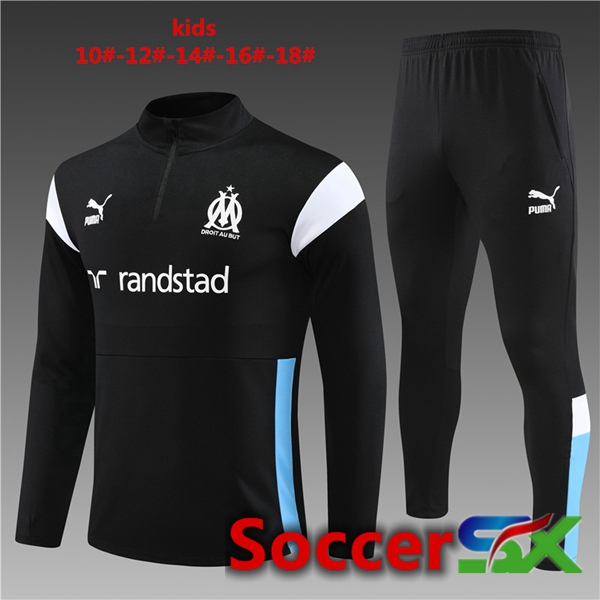 Marseille OM Kids Training Tracksuit Suit Black 2023/2024