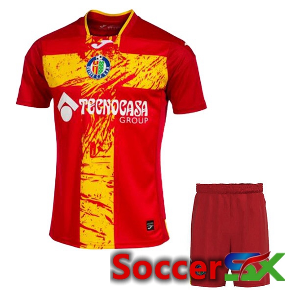 Getafe CF Kids Soccer Jersey Away Red 2023/2024
