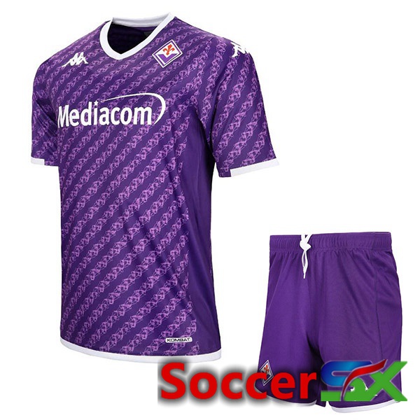 ACF Fiorentina Kids Soccer Jersey Home Purple 2023/2024