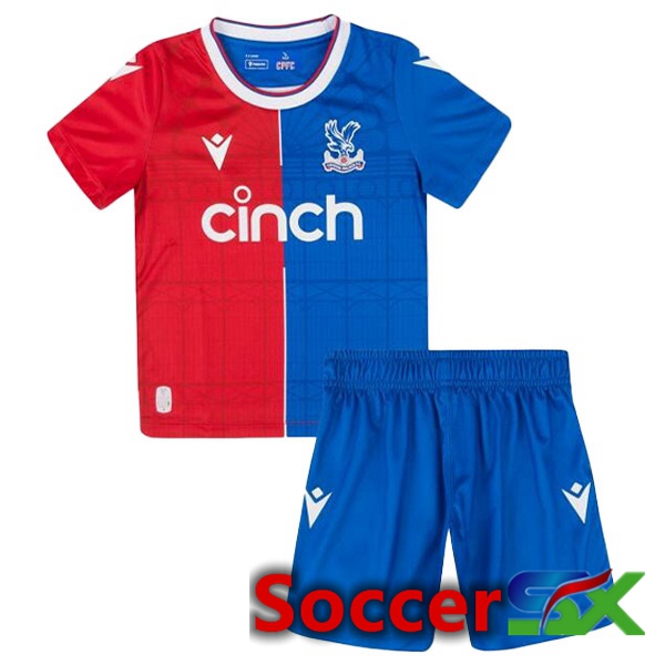 Crystal Palace Kids Soccer Jersey Home Red Blue 2023/2024