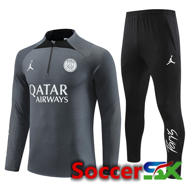 JORDAN Paris PSG Training Tracksuit Suit Grey 2023/2024