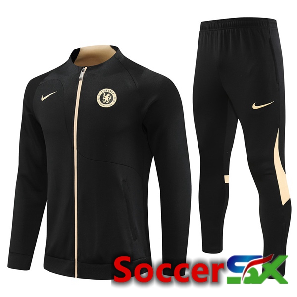 FC Chelsea Training Jacket Suit Black 2023/2024