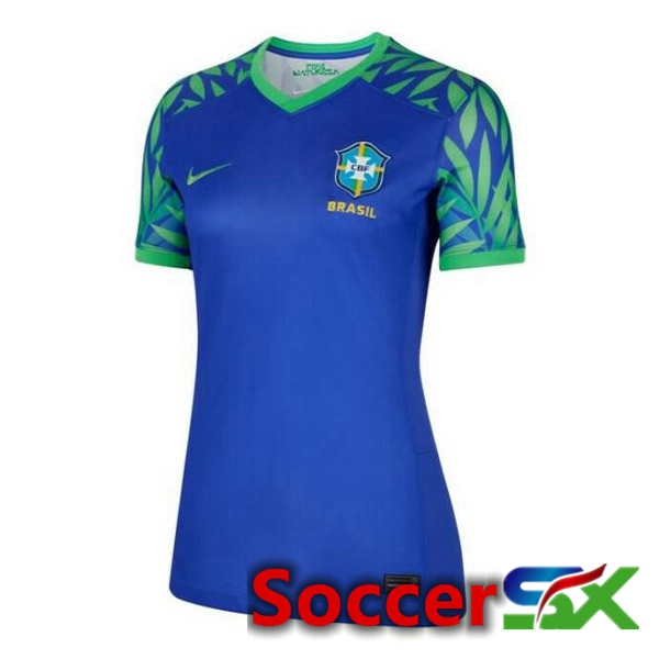 Brazil Womens Soccer Jersey Away Blue 2023/2024